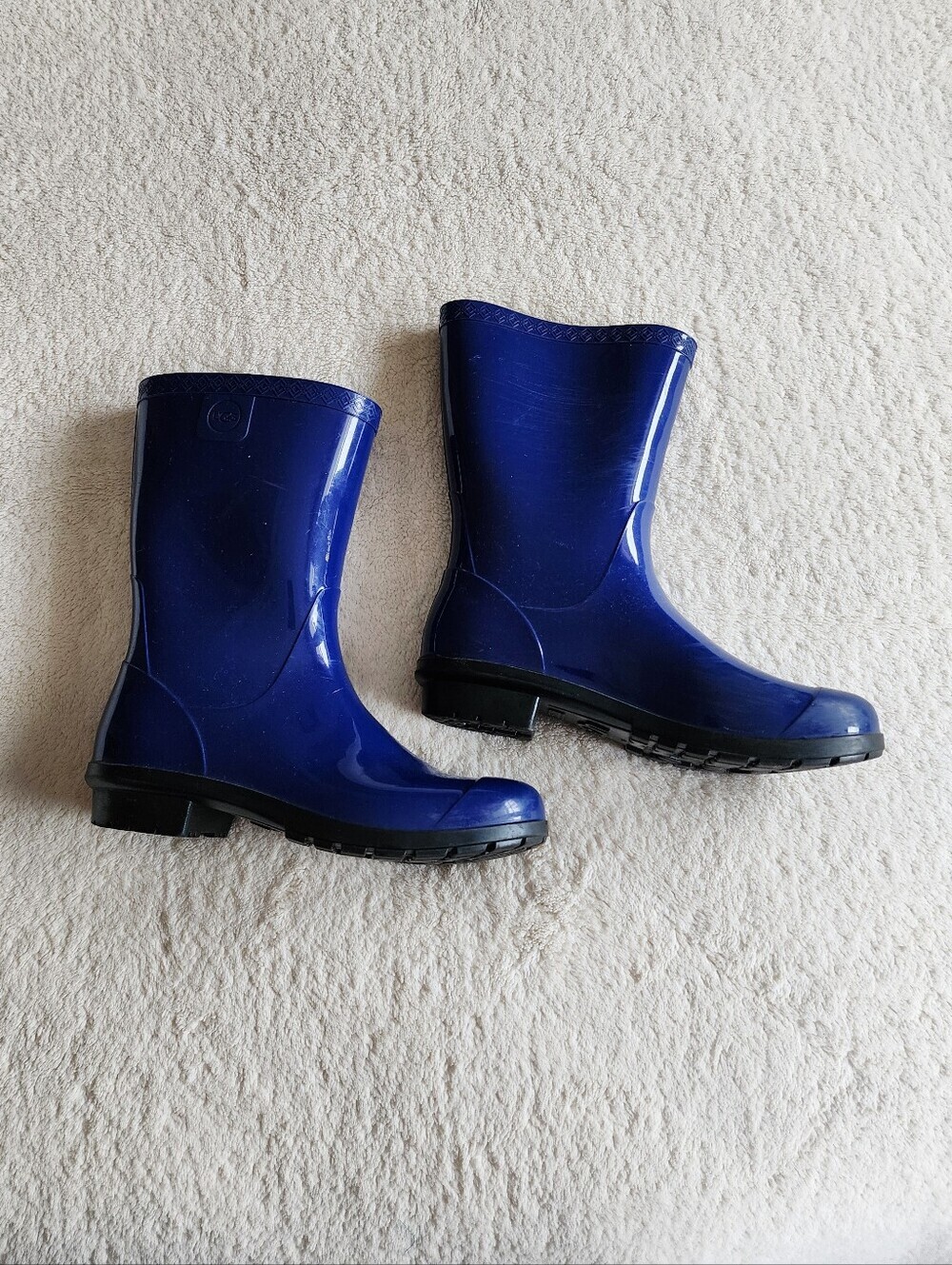 Ugg Women's Sienna Waterproof Rain Boots Pull On Mid Calf  Navy Blue Size 8